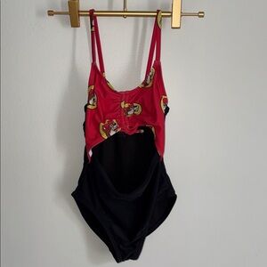 BUC-EE’S Girls Small Red & Black One-Piece Swimsuit